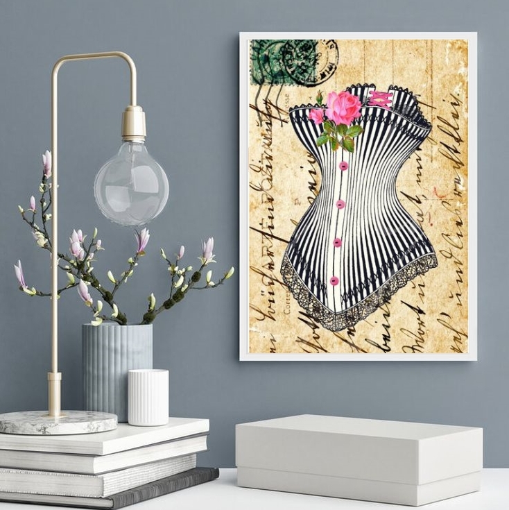 Quadro Decorativo Vintage Corpete