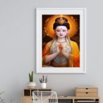 Quadro Deusa Chinesa Kuan Yin- 60x48 Cm