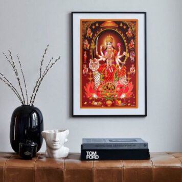 Quadro Deusa Hindu Durga- 60x48 Cm