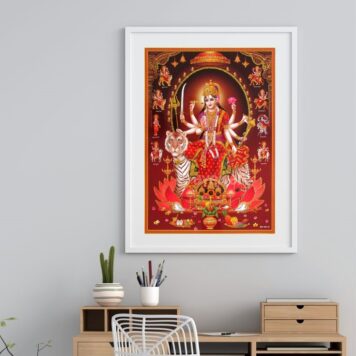 Quadro Deusa Hindu Durga- 60x48 Cm