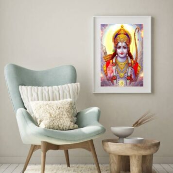 Quadro Indiano Jay Shree Ram- 60x48 Cm