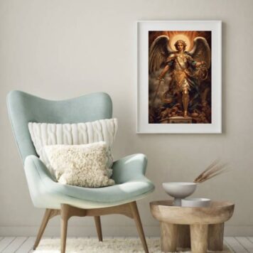 Quadro Sacro Arcanjo Miguel- 60x48 Cm
