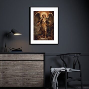 Quadro Sacro Arcanjo Miguel- 60x48 Cm