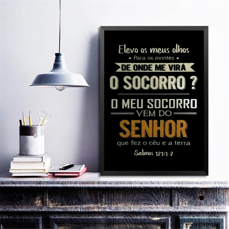 Quadro Salmo 121- O Socorro Vem Do Senhor