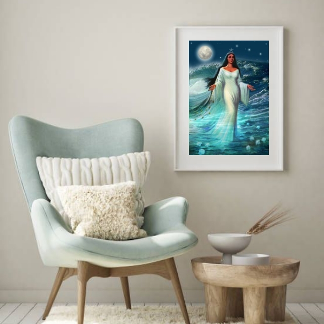 Quadro Umbanda Iemanjá- 60x48 Cm
