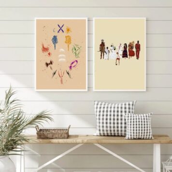 Kit 2 Quadros Orixás Umbanda E Candomblé B