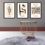 Kit 3 Quadros Artes Minimalistas Paul Klee
