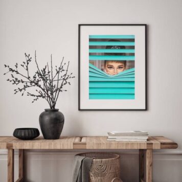 Quadro Audrey Hepburn - Persiana - 60X48 Cm B