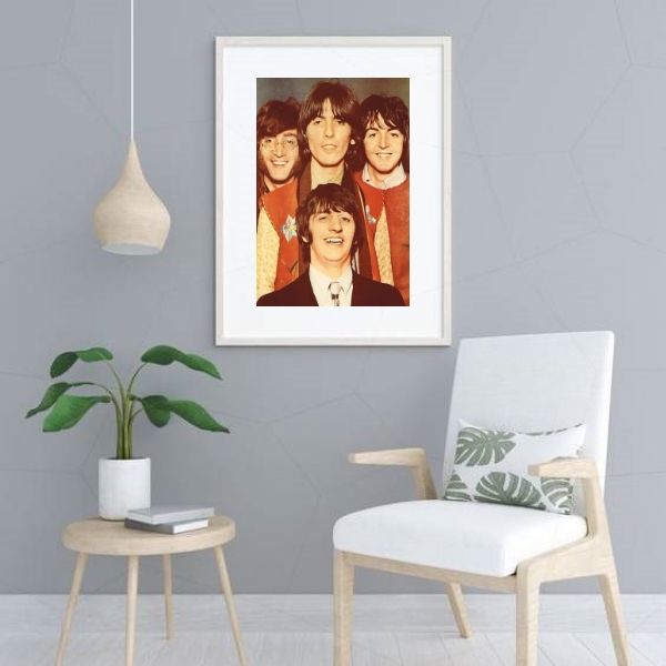 Quadro Beatles Anos 70 - 60x48 Cm - Quadros Online