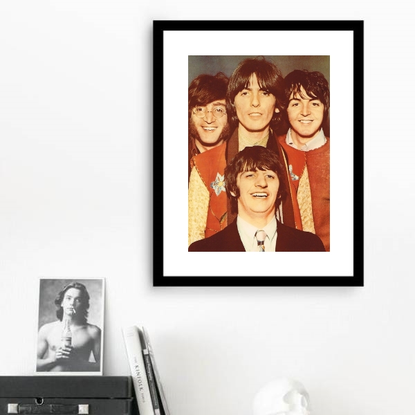 Quadro Beatles Anos 70 - 60x48 Cm