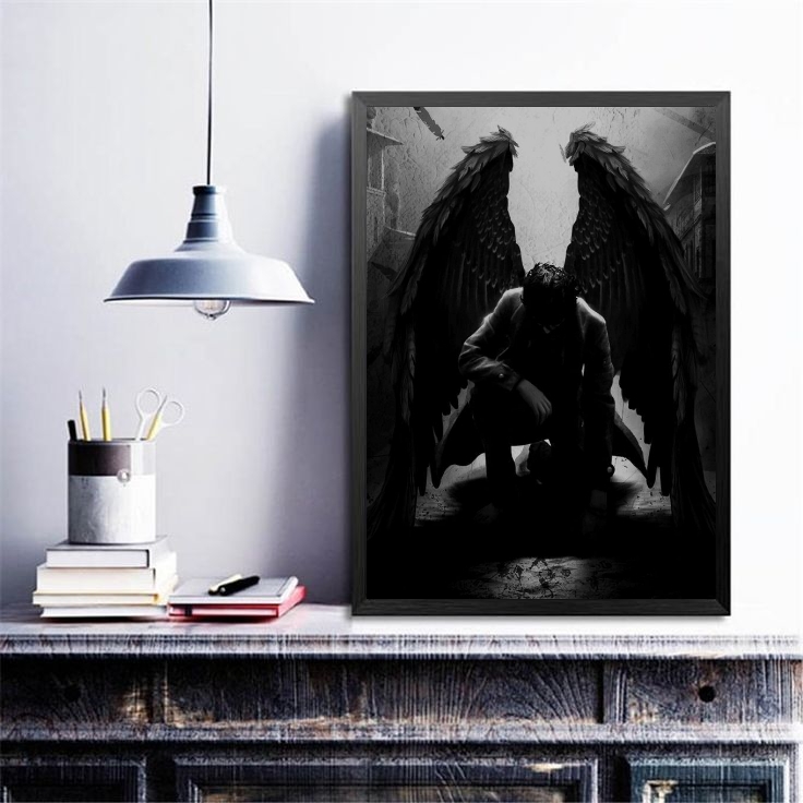 Quadro Decorativo Anjo Negro