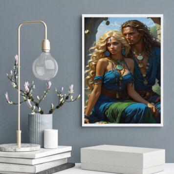 Quadro Decorativo Casal Ciganos B