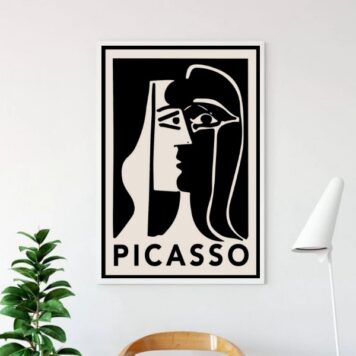 Quadro Decorativo Picasso - Preto No Branco B