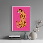 Quadro Decorativo The Leopard- Pink