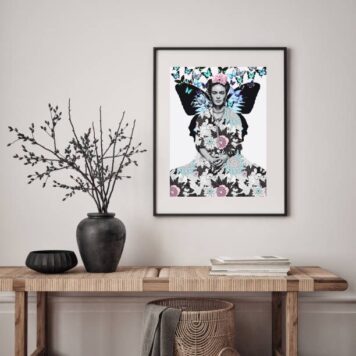 Quadro Frida Borboleta - 60X48 Cm B