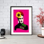 Quadro Frida Kahlo Cartoon 60x48 Cm B