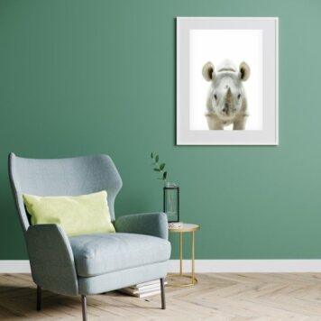 Quadro Rinoceronte Baby - 60x48 Cm