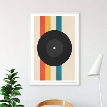 Quadro Vintage Music Poster - Record B