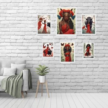 Composição 6 Quadros Orixá Iansã B