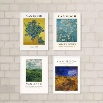 Kit 4 Quadros Artes de Van Gogh B