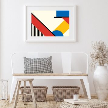 Quadro Abstrato Mondrian - 60x48 Cm B
