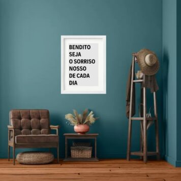 Quadro Bendito Seja O Sorriso - 60x48 Cm B