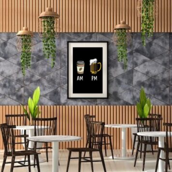Quadro Café e Chopp - 60X48 Cm B