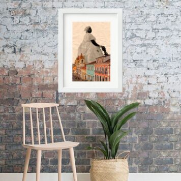 Quadro Cidade Salvador - Baiana - 60x48 Cm B