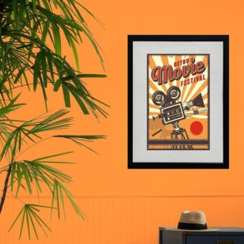Quadro Cinema Retrô - 60x48 Cm B