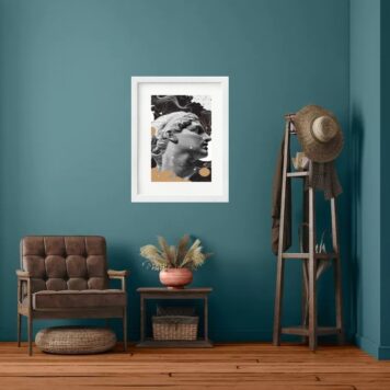 Quadro Foto Arte Estátua Grega - 60x48 Cm B