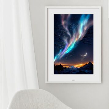 Quadro Fotografia Aurora Boreal - 60x48 Cm B