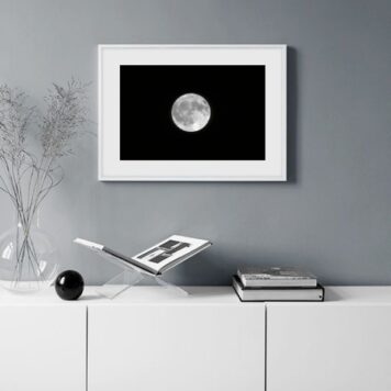 Quadro Fotografia Lua Cheia - 60x48 Cm B