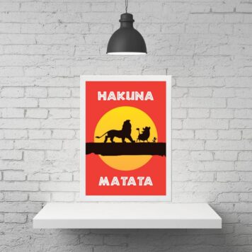 Quadro Hakuna Matata - Filme Rei Leão B