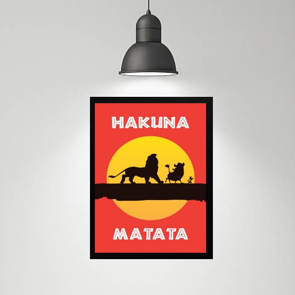 Quadro Hakuna Matata - Filme Rei Leão