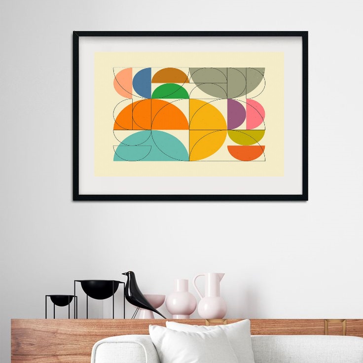 Quadro Horizontal Geométrico Cores - 60X48 Cm