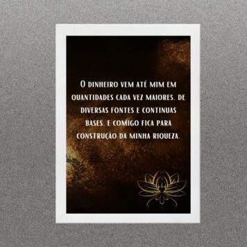 Quadro Lei Da Atração - Cocriação Dinheiro B