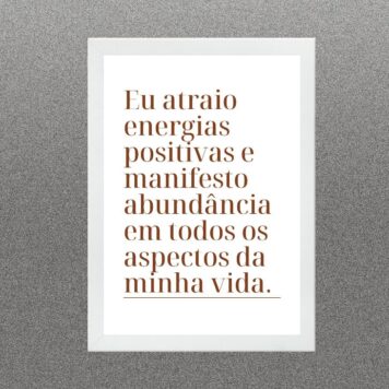 Quadro Lei Da Atração - Manifestação Abundância B