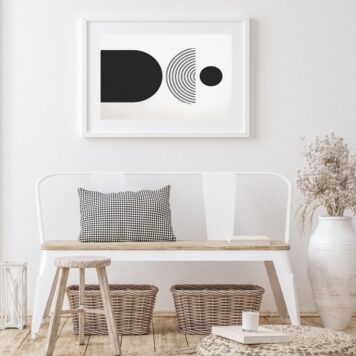Quadro Minimalista Horizontal P&B - 60x48 Cm B