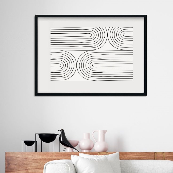 Quadro Neutro Ultra Minimalista Horizontal - 60x48 Cm