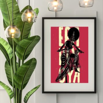 Quadro Poster Candomblé Iansã - 60x48 Cm