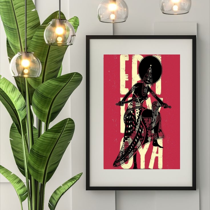 Quadro Poster Candomblé Iansã - 60x48 Cm