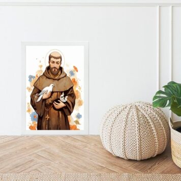 Quadro São Francisco De Assis - Aquarela B