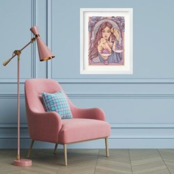 Quadro Vintage Signo Libra - 60x48 Cm B