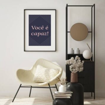 Quadro Você é Capaz - 60x48 Cm