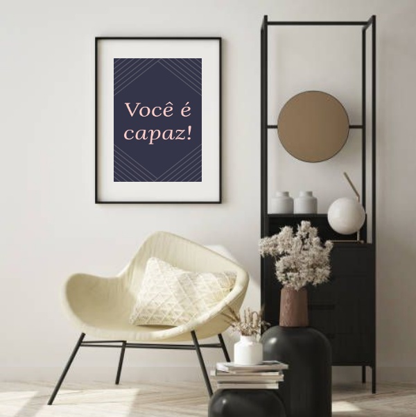 Quadro Você é Capaz - 60x48 Cm