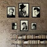 Composição 6 Quadros Vintage Artistas Antigos