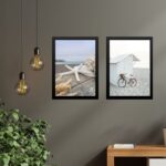 Kit 2 Quadros Coleção Praia - Estrela Mar e Bicicleta