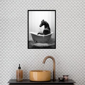 Quadro Banheiro Coleção Animais - Cavalo B