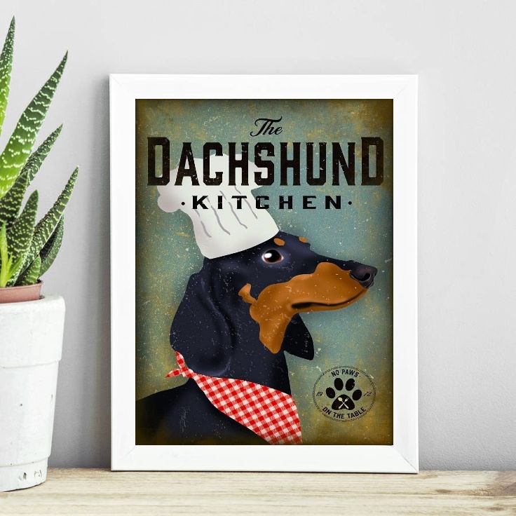 Quadro Cozinha Dachshund