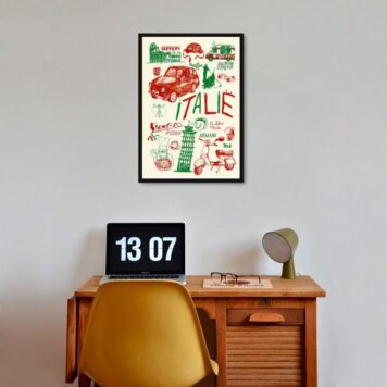 Quadro Decorativo Ícones Da Itália B